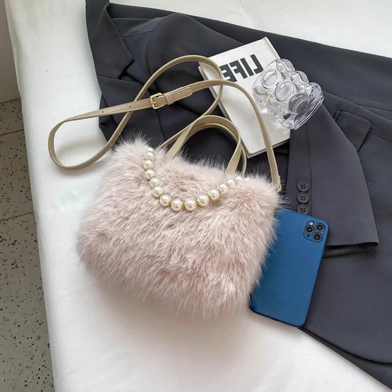Lüks Peluş Suni Kürk Mini Kare - Luxury Bags Cute incelemesi ve fiyatı